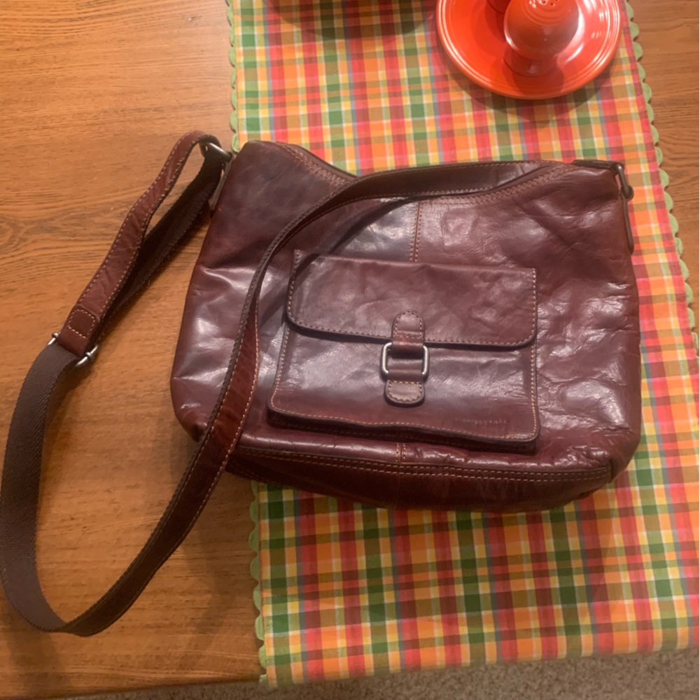 Jack Georges Buffalo Leather Hobo Bag